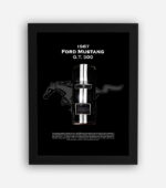 قاب ماکت ماشین موستانگ 1967 مشکی (طرح3) - Image 2