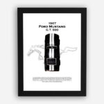 قاب ماکت ماشین موستانگ 1967 مشکی (طرح3)