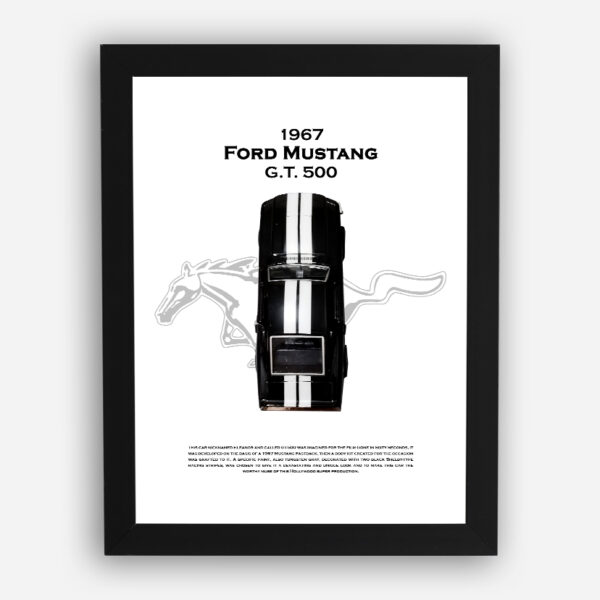 قاب ماکت ماشین موستانگ 1967 مشکی (طرح3)