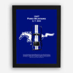 قاب ماکت ماشین موستانگ 1967 آبی (طرح3)