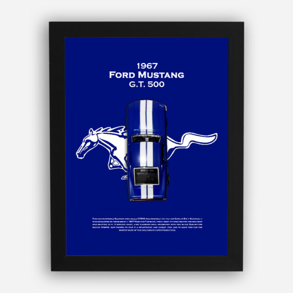 قاب ماکت ماشین موستانگ 1967 آبی (طرح3)