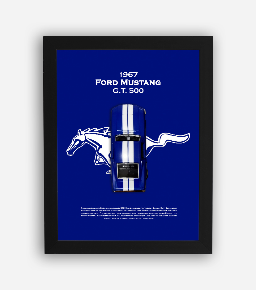 قاب ماکت ماشین موستانگ 1967 آبی (طرح3) قاب ماکت ماشین موستانگ 1967 آبی (طرح3)