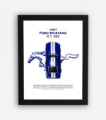 قاب ماکت ماشین موستانگ 1967 آبی (طرح3) - Image 2