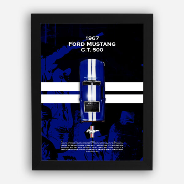 این تابلو خاص، حس نوستالژی خودروهای کلاسیک دهه 60 را به فضای شما می‌آورد. ماکت فورد موستانگ با دقت بالا طراحی شده و تمام جزئیات واقعی خودرو را به نمایش می‌گذارد.