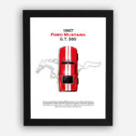 قاب ماکت ماشین موستانگ 1967 قرمز (طرح3)