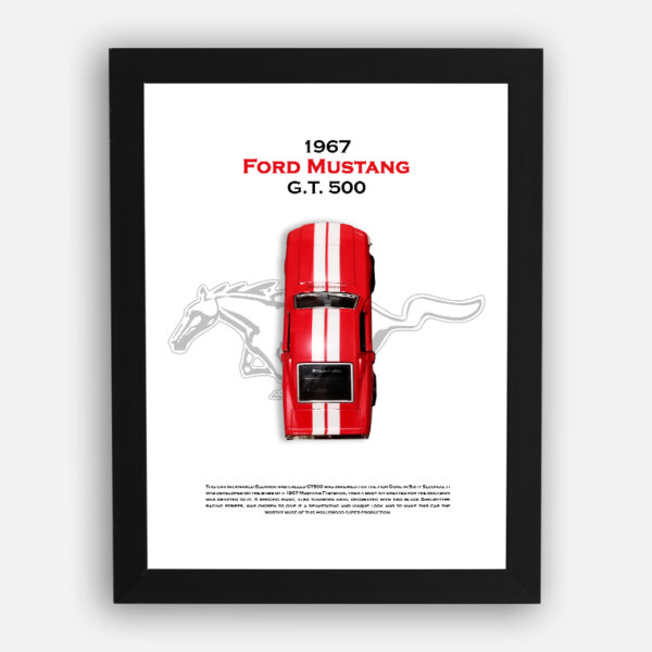 قاب ماکت ماشین موستانگ 1967 قرمز (طرح3)