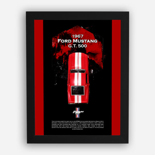 قاب ماکت ماشین موستانگ 1967 قرمز (طرح2)