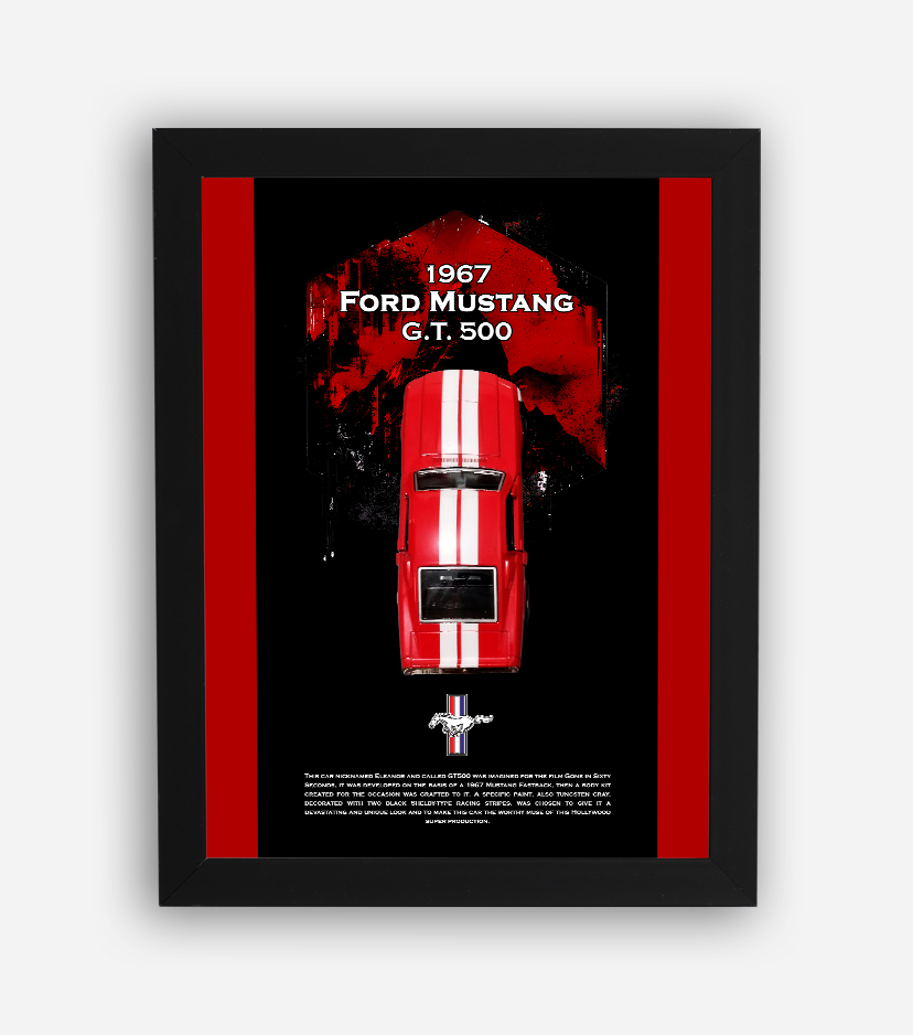 قاب ماکت ماشین موستانگ 1967 قرمز (طرح2) قاب ماکت ماشین موستانگ 1967 قرمز (طرح2)