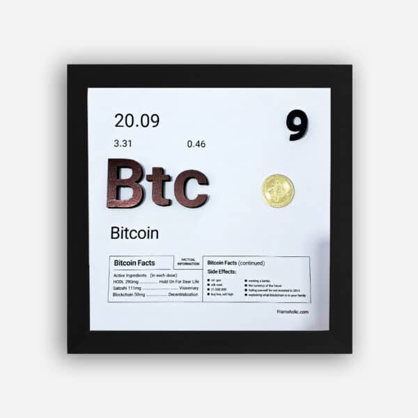 قاب عنصر بیت کوین سفید