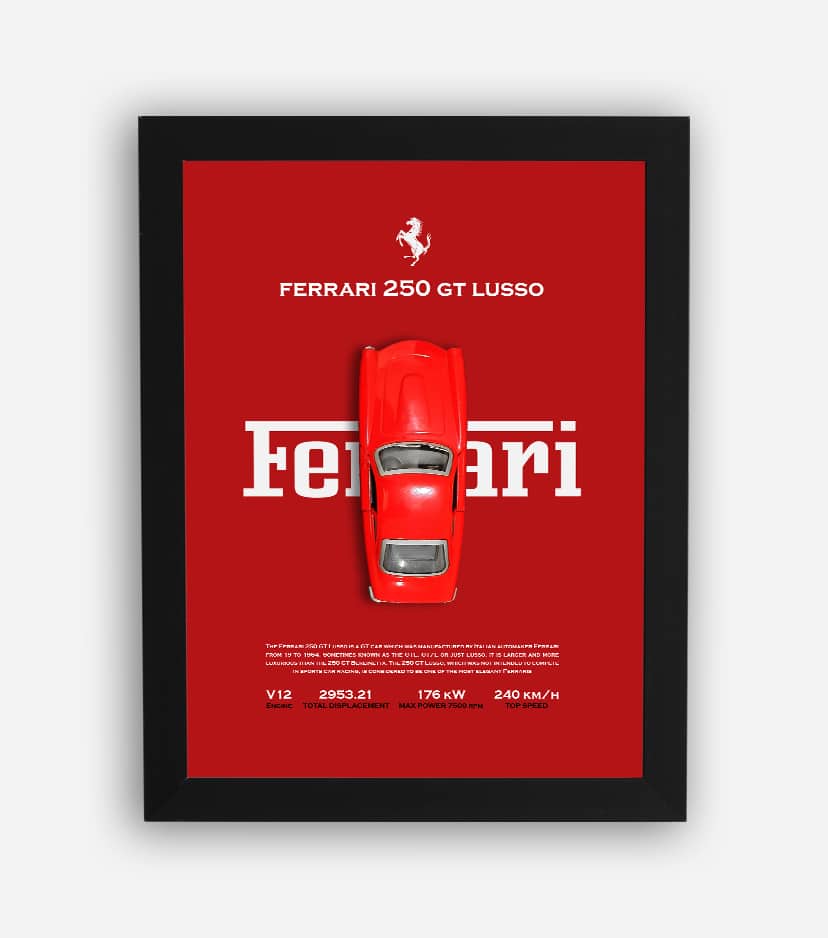 قاب ماکت ماشین فراری 250 lusso قاب ماکت ماشین فراری 250 lusso