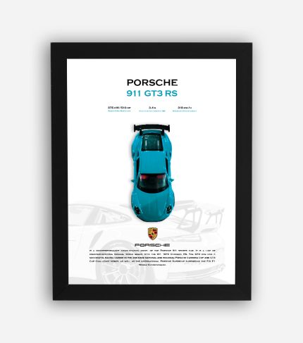 قاب ماکت ماشین پورشه 911 GT3 آبی