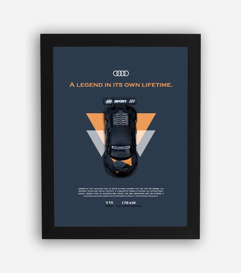 قاب ماکت ماشین آئودی Audi R8 قاب ماکت ماشین آئودی Audi R8