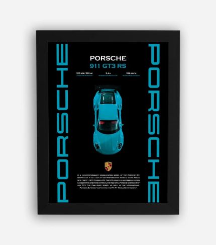 قاب ماکت ماشین پورشه 911 GT3 آبی(طرح 2)