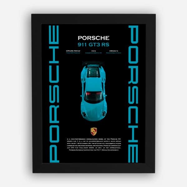 قاب ماکت ماشین پورشه 911 GT3 آبی(طرح 2)