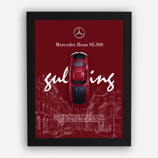 قاب ماکت ماشین مرسدس بنز SL300 گالوینگ قرمز