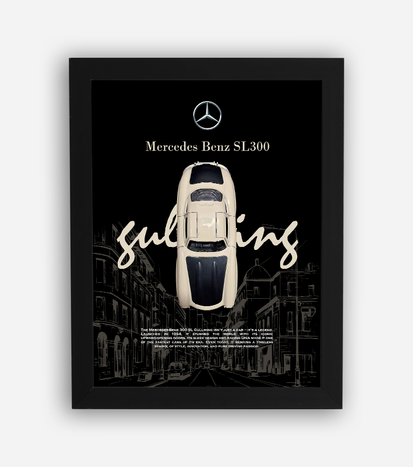 قاب ماکت ماشین مرسدس بنز SL300 گالوینگ شیری قاب ماکت ماشین مرسدس بنز SL300 گالوینگ شیری