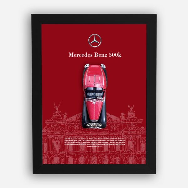 قاب ماکت ماشین مرسدس بنز 500K قرمز